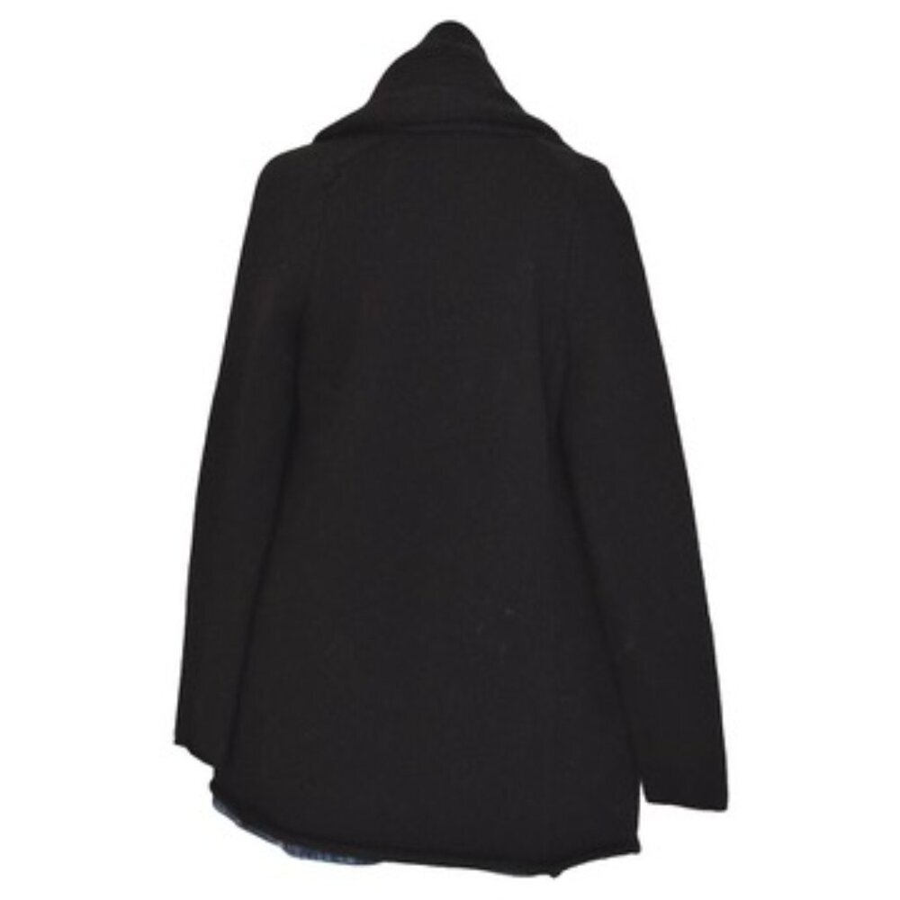 Vince Black Open Front Cardigan Small Wool Yak Blend Cozy Minimalist Luxury Knit - Picture 3 of 8